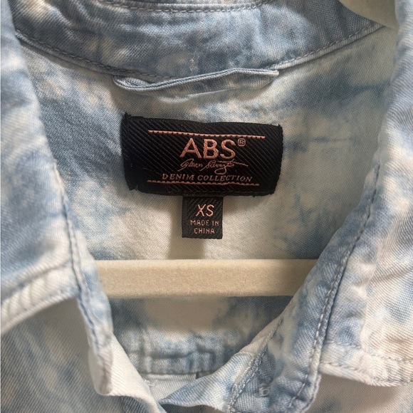 ABS Allen Swartz Acid Wash Button Down Top - Picture 4 of 4